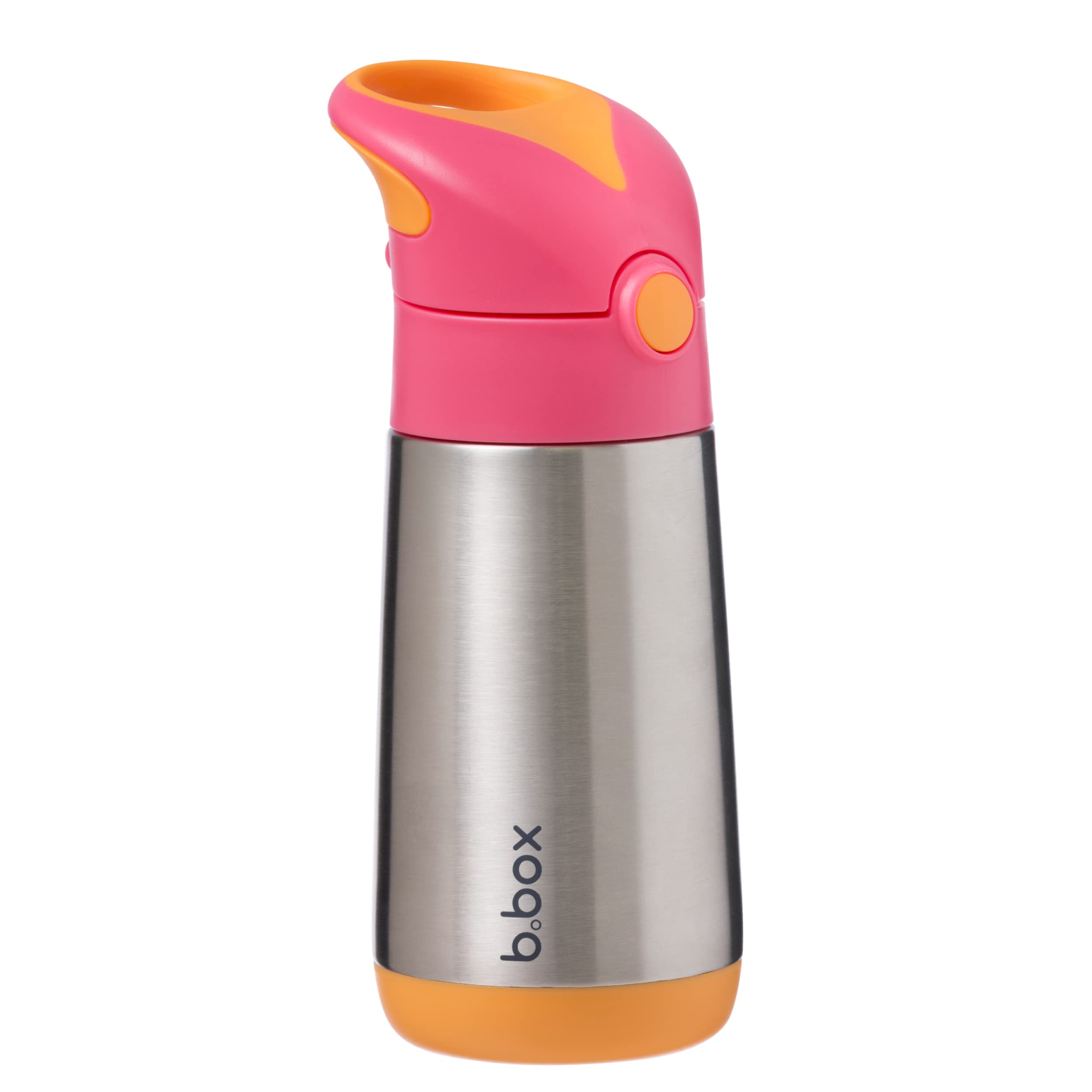 b.box Insulated Drink & Water Bottle |Stainless Steel with Triple Layer Insulation | Keeps Drinks Cold up to 8hrs, Warm up to 6hrs | 350ml/12oz (Strawberry Shake)