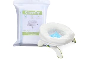 [30 Counts] CheerTry Potty Liners, 300ML Water Super-Absorbent Potty Bags, Thick & Tear-Resistant, Drawstring Opening & Easy to Tie, Fits Most Potty Chairs