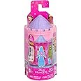 Mattel Disney Princess or Villains Tower Surprise Small Doll & Stacking Playset with 3-4 Accessories, Inspired by Movies (Cha
