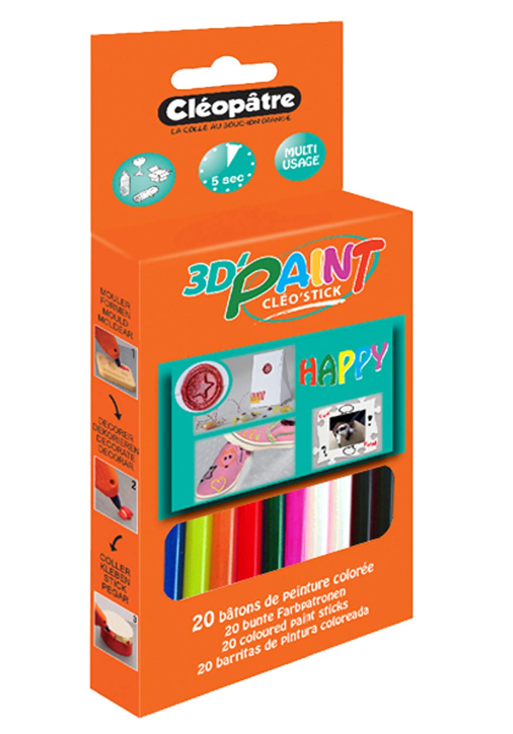 Cléopâtre PO20RPC Adhesives, 8 Colours, Ø 7 mm