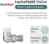 Hot Flow Chrome White Estuary Corner TRV Radiator Valve Pair Frost Protection view 5