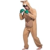 AERO ARMOR Adult Kangaroo Costume for Halloween Men Animal Pajamas Hooded Jumpsuit