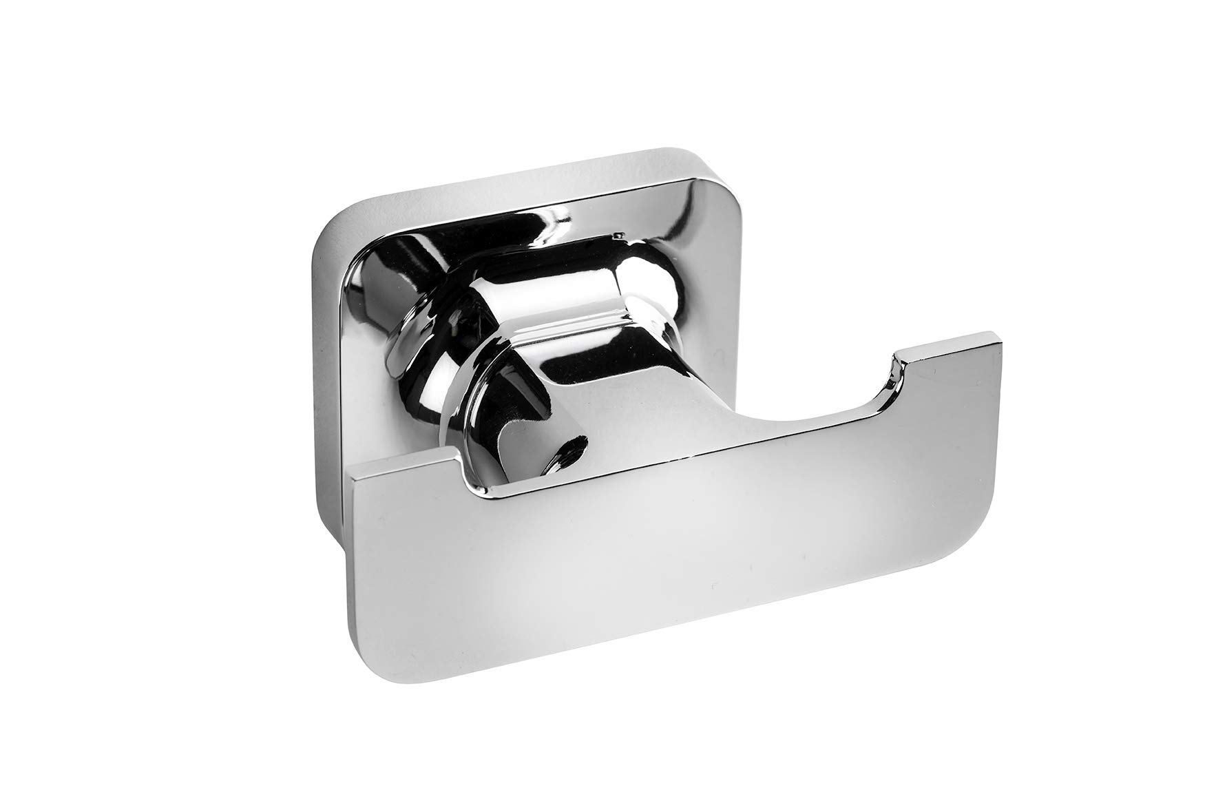 Croydex Flexi-Fix Easy to Fit Shoreditch Double Robe Hook with Zinc Alloy Construction, Chrome — image 1