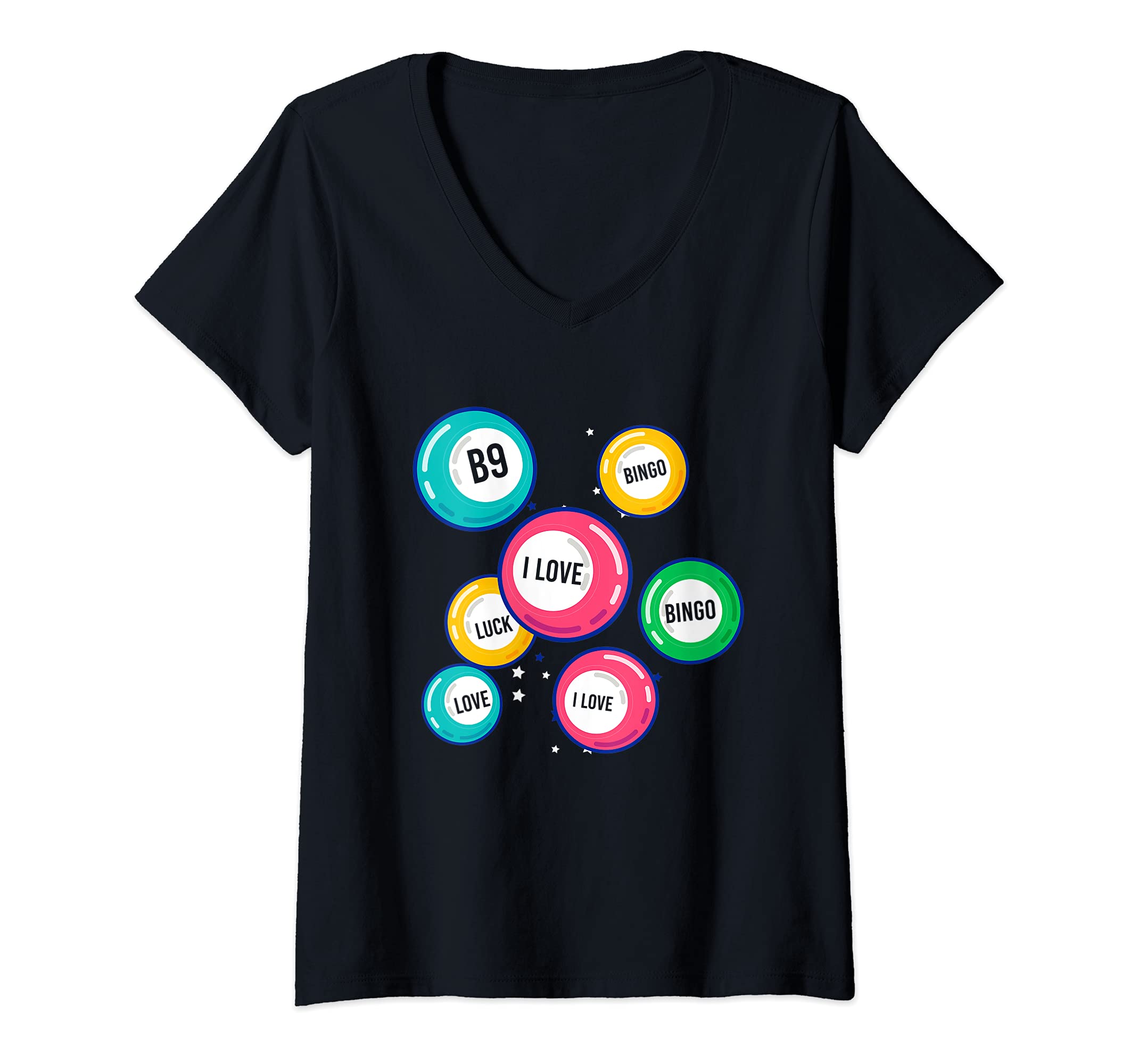 Womens Bingo Caller Gambling Bingo Player Bingo Winner Gift Bingo V-Neck T-Shirt