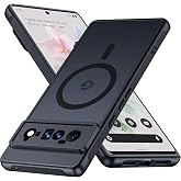 Pemuyak for Google Pixel 6 Pro Case, Compatible with Mag-Safe,Black | Magnetic Military Grade Drop Proof,Translucent Matte,Rugged Shockproof Anti-Scratch Protective Phone Cover