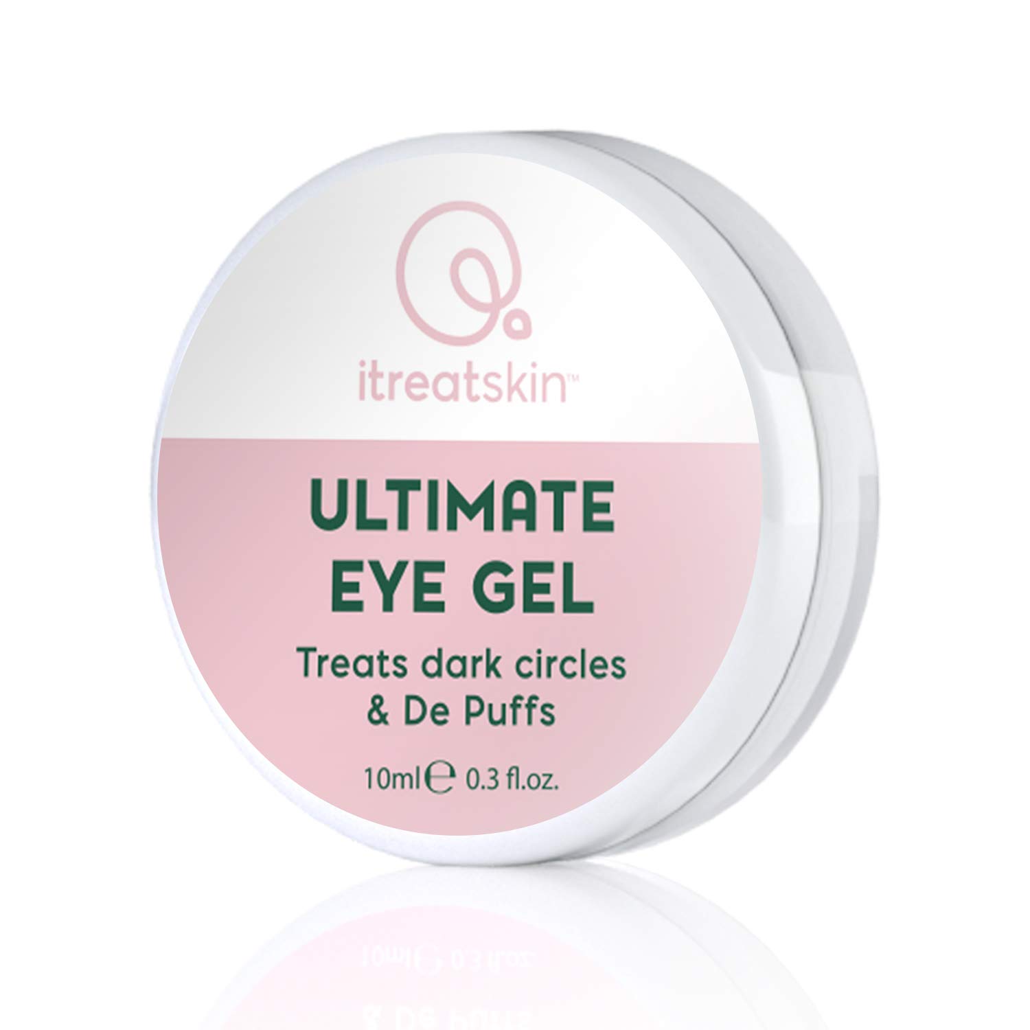 itreatskin Ultimate Eye Gel - For Dark Circles Around the Eyes, Puffiness, Reduces Wrinkles and Fine Lines with Pure Aloe Vera, Rosehip Oil and Chamomile - 10 ml