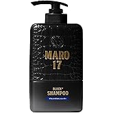 MARO17 Black+ Shampoo - Mens Shampoo for Gray Hair Reversal - Sulfate Free + DHT Blocker, Royal Jelly & Collagen for Thicker, Darker Hair - Protects Follicles, Promotes Growth, & Prevents Greying