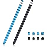 Stylus Pens for Touch Screens (2 Pcs), Capacitive Stylus 2 in 1 Tips Sensitivity Pen for iPad iPhone Tablets Samsung Galaxy A