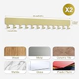 Josmimic Wall Necklace Organizer Holder Gold 2 Pack Wall Mounted Jewelry Display view 7