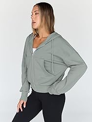 Trendy Queen Hoodies for Women Full Zip Up Cropped