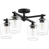 Quorum Lighting 358-4-59 Semi Flush, 4-Light 400 Total Watts, Matte Black