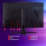 MSI G322CQP 31.5" Curved Gaming Monitor 2K WQHD 170Hz 1ms FreeSync HDR VA view 6