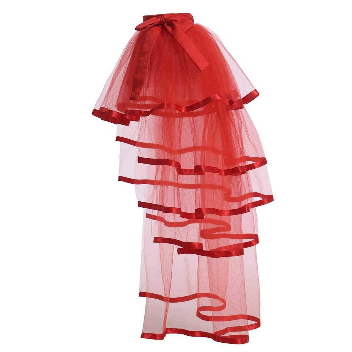 GRACEART Steampunk Bustle Tutu Belt Red Lace Underskirt