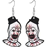 Gothic Horror Earrings for Women Halloween Funny Dangel Earrigns Goth Acrylic Drop Earrings Fashion Cute Halloween Jewelry Accessories