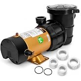 XtremepowerUS 2-Speed Variable Pool Pump 1.5 HP Swimming Pool Pump High-Flow Above-Ground Pump Large Strainer w/ 1.5" Slip On Fitting Adapter Set