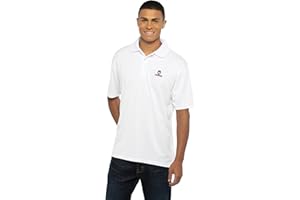 Vantage Apparel Men's White Collegiate Premium Moisture Wicking Icon Polo