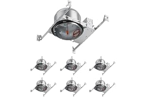 Anyhome 6 Pack 6 Inch Recessed Lighting Housing, 2024 Version IC Rated & Air Tight Can Light Housing New Construction, Recessed Retrofit Downlight Housing, TP24 Connector, ETL Listed