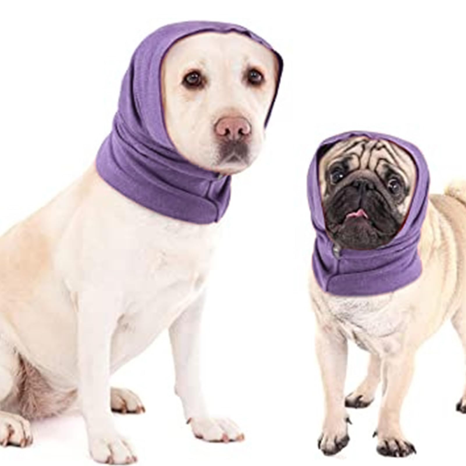 Purple Dog Ear Muffs - Quiet Ears for Dogs, Warm Soft Noise Protection Headband