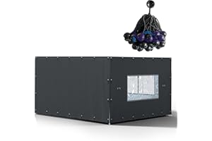 NGB Outdoor Kennel Fence Cover Suitable for 10'W x 10'L Outdoor Kennels, with Multiple Elasticized Ball Cords, Made of 600D Waterproof Oxford Fabric, Kennel Side Cover for Winter.