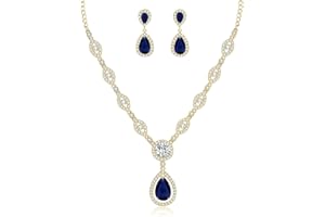 GULICX AAA Cubic Zirconia CZ Silver Plated Base Women's Party Jewelry Set Earrings Pendant Necklace