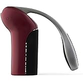 Rabbit Vertical Corkscrew Wine Opener with One-Pull Design, Foil Cutter Included, Easy to Use Manual Lever, Durable Stainless Steel Spiral, Black