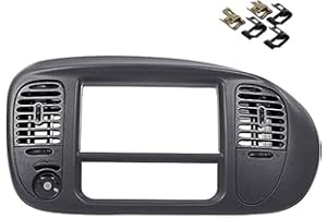 ASVEGE Center Dash Radio Climate BEZEL Panel for Ford F150 Expedition 4WD 4x4 Front Dash Trim Radio Air Vent Grill Bezel Tan OEM 1997-2003-gray