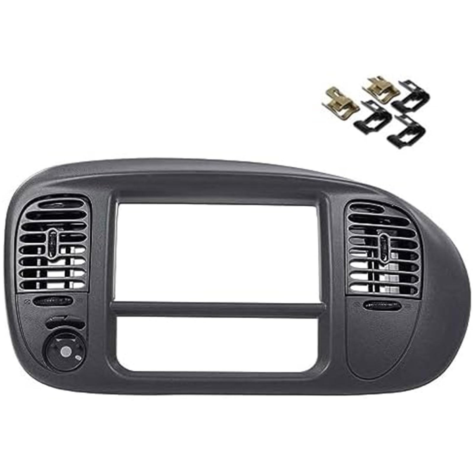 Photo 1 of Center Dash Radio Climate BEZEL Panel for Ford F150 Expedition 4WD 4x4 Front Dash Trim Radio Air Vent Grill Bezel Tan OEM 1997-2003-gray