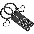 bobauna Geek Set Keychain Soul Eater Inspired Anime Jewelry Gift For Couple Best Friend(WeaMei KS-black