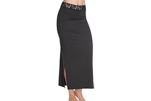 MANCYFIT Half Slip for Women Under Dresses Full Length Long Under Skirt with Lace 36"