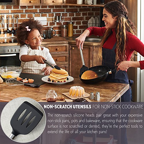 Kitchen Utensil Set 8 Piece NonStick Cooking Utensils & Spatulas