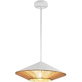 Alora Mood PD633215WHBR Daphne Pendant, 1-Light 1 Watts, White/Brown Cotton Rope