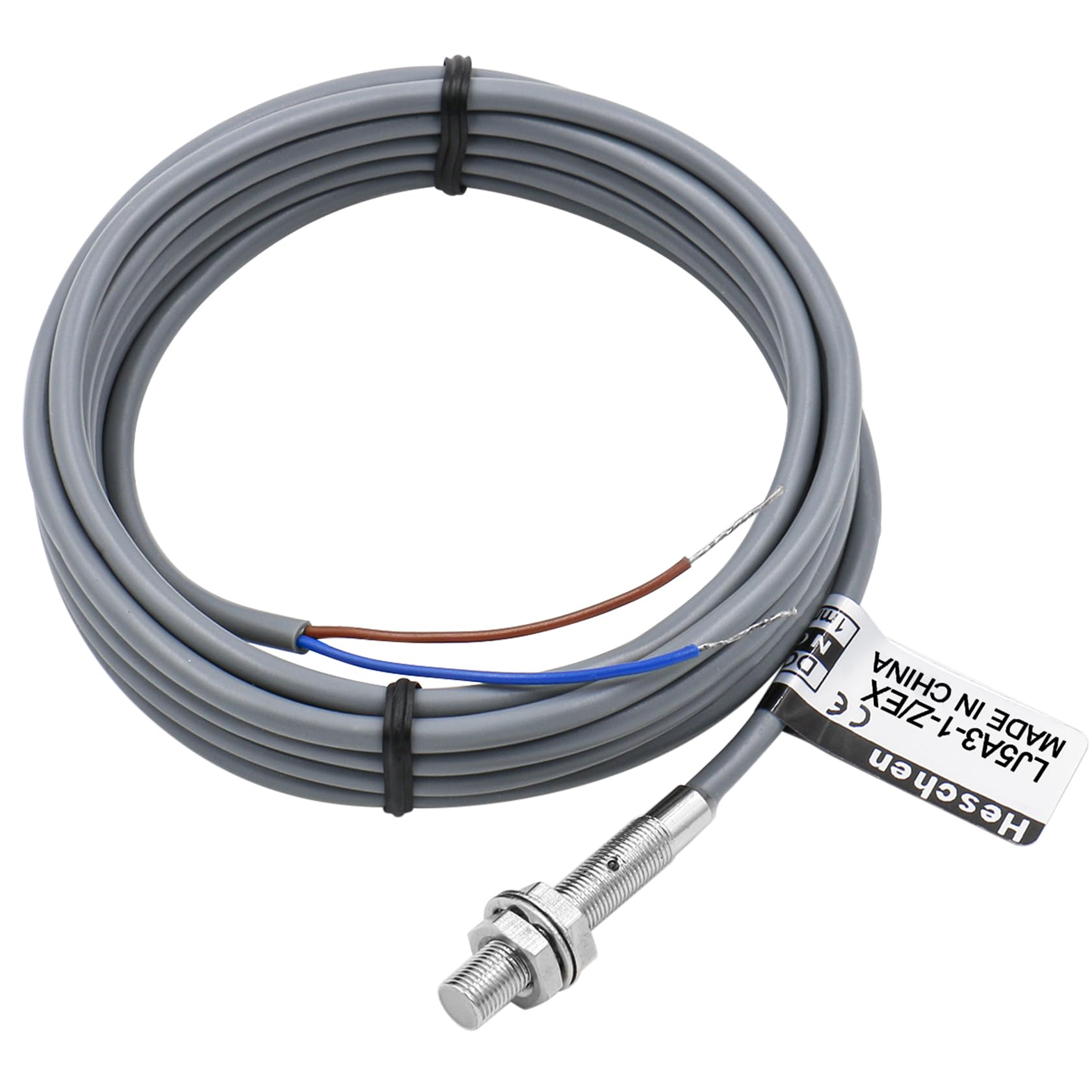 Heschen M5 Inductive Proximity Sensor Switch Shield Type LJ5A3-1-Z/EX Detector 1mm 10-30VDC 100mA Normally Open(NO) 2 Wire