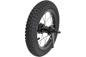 EIRONA 12 Inch Kids Bike Back Wheels Replacement with Solid Air Rubber Tire and Inner Tube, Bicycle Bike Wheels
