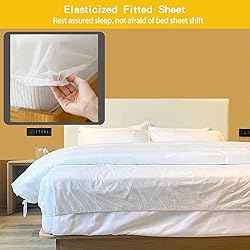 2 Pack Disposable Bed Sheets King Size, Disposable