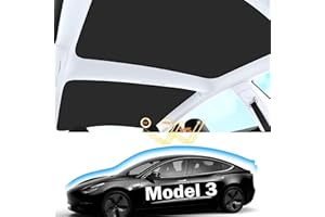 CARPERIF Tesla Model 3 Y Roof Sunshade Accessories 2024-2020 Visor Sunroof Sun Shade UV Reflector 2PCS Reflective Covers Block Harmful UV Rays Glare (Ice Black)