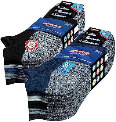 Chaussettes Homme Femme Sport 39-42 Socquettes Basses Courtes - Lot de 10 Paires (EU 39 42, Multicolore S)
