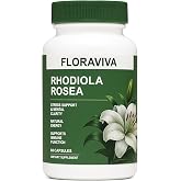 Image 39: NO BALD Floraviva Rhodiola Rosea Supplement 500mg 60 Count | Golden Root Adaptogen Capsules with Rhodiola Rosea Extract, Sali