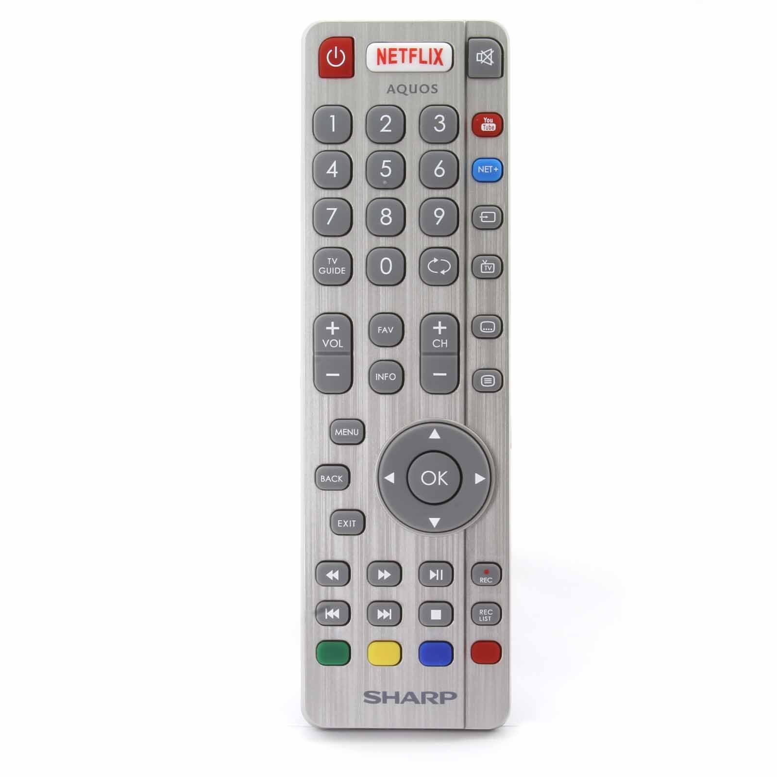 Sharp Aquos SHW/RMC/0116 SHW/RMC/0117 Genuine Remote Control for LCD LED 3D HD Smart TV'S with Netflix Youtube NET+ Buttons
