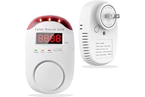 DYWL SECURITY Carbon Monoxide Detectors Portable Carbon Monoxide Detector for Travel Carbon Monoxide Detector Plug in Wall wi