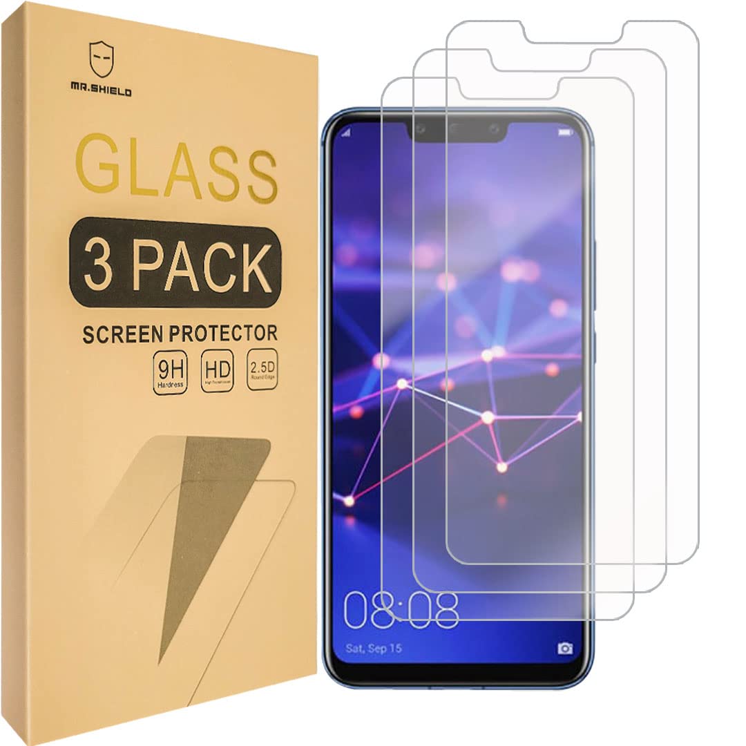 Mr.Shield Screen Protector For Huawei (Mate 20 Lite) [Tempered Glass] [9H Hardness] [3-Pack] Screen Protector