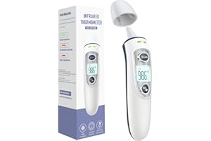 GOODBABY Ear Thermometer for Adults and Kids, Digital Accurate Ear and Forehead Thermometer with Fever Alarm, 1 Second Fast Result, Easy to use, 2 in 1 Mode