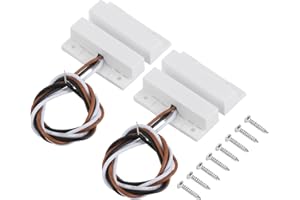 PATIKIL Magnetic Reed Switch, 2 Sets Normally Open Closed NC NO Wired Surface-Mounted Garage Door Window Contacts