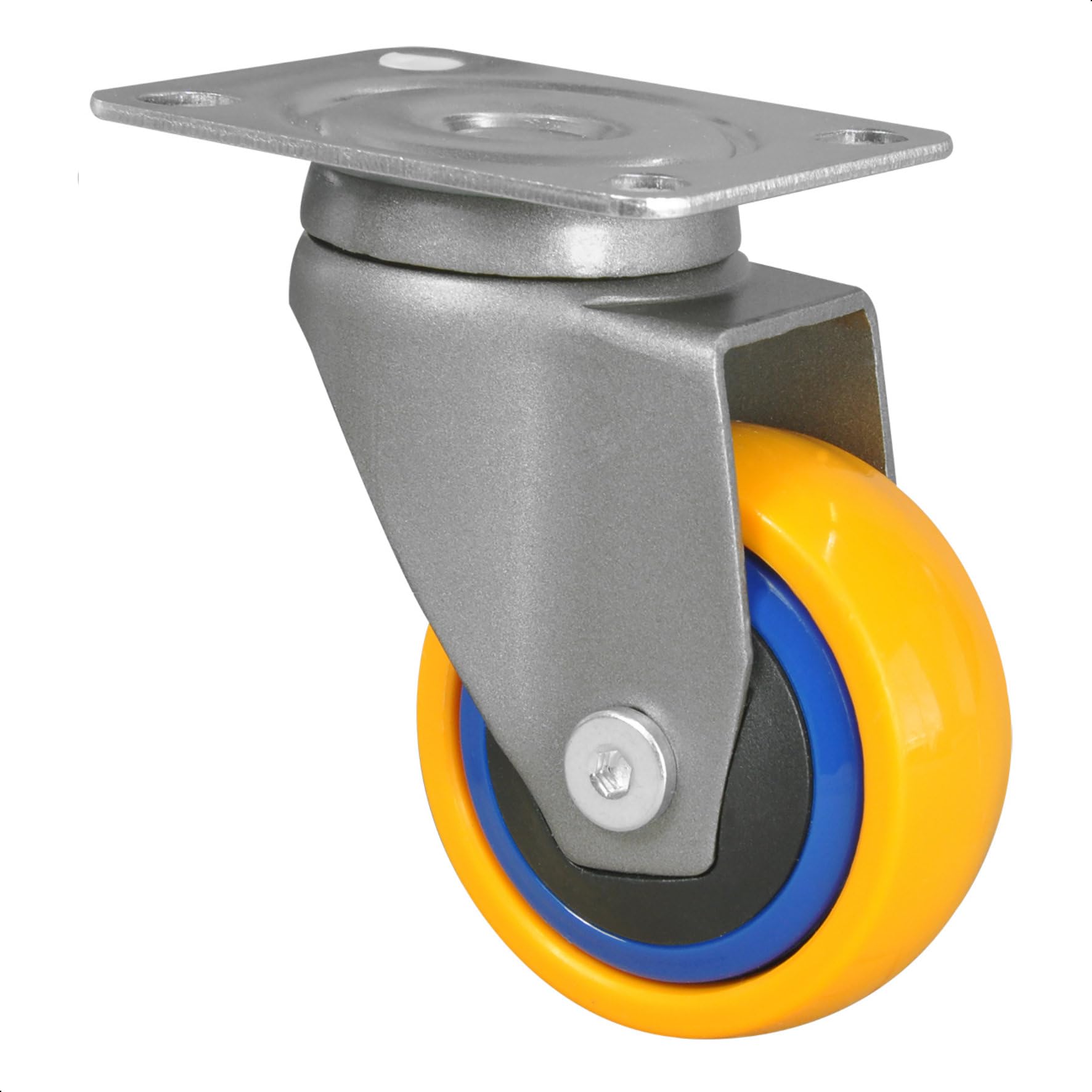 WAGNER design - 3C - swivel castor/furniture castor - multi-coloured, soft tread, diameter Ø 50 mm, ball bearing, load capacity 50 kg - 01225001