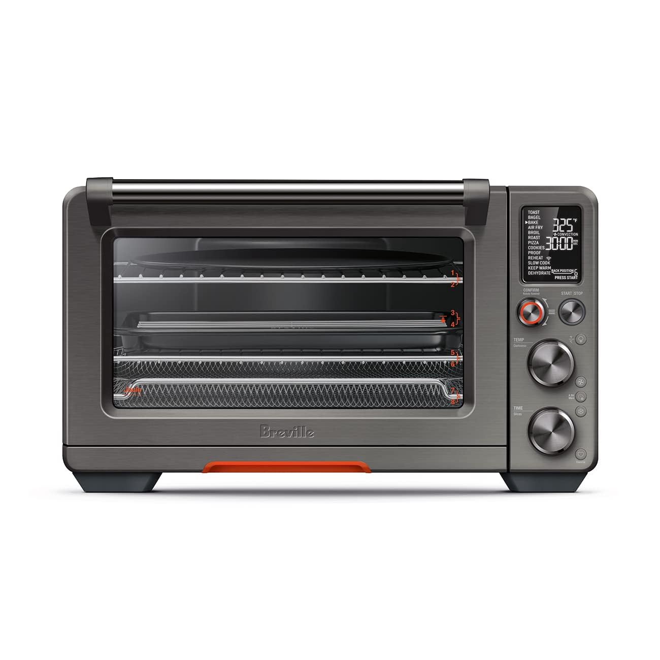Breville BOV950BST Joule Smart encimera horno freidora de aire Pro, acero inoxidable negro