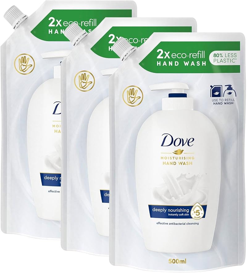 Dove Moisturising Hand Wash Refill Antibac Cleansing 24H Nourishment Soft Skin