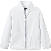LittleSpring Boys Girls Lightweight Fleece Jackets Zip Up Solid Color 2-10 Years