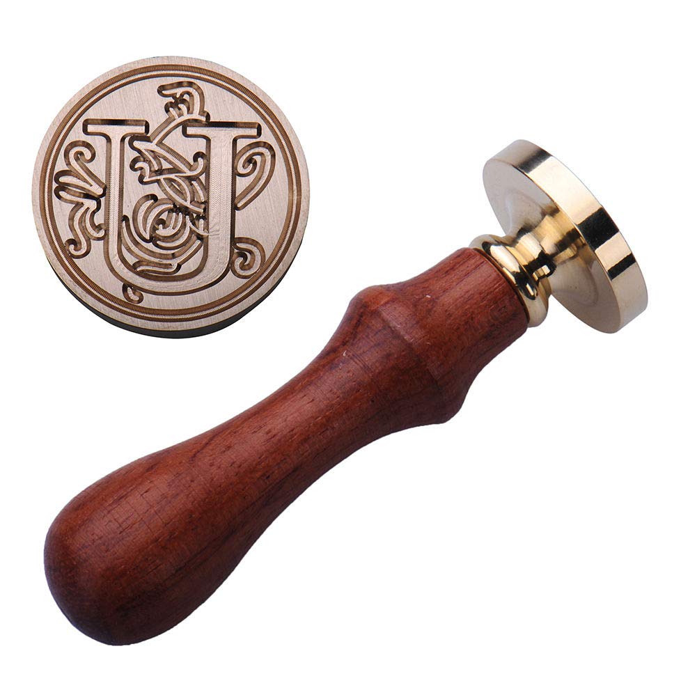 YPSelected Classic A-Z 26 Alphabet Initial Letters Sealing Wax Seal Stamp (Letter U)