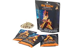 (3 Packs) Insta-Fire Fire Starter Perfect for Camping, Emergencies, Hiking, Fishing, Boating, Fire Pits, Grilling, Survival, Preppers, Food Storage, Boiling Water (as Seen on Shark Tank!)