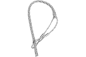 YZELCMT Cable Pulling Grip Lassos for 13-18mm（0.51"-0.71"）electrical wire, Double head rope loop, 23.62" long steel wire mesh sock, Anti-slip flexible cable sleeve