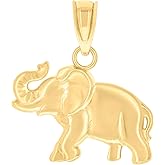 Jewels By Lux 14Kt Yellow Gold Unisex Elephant Animal Pendant Charm